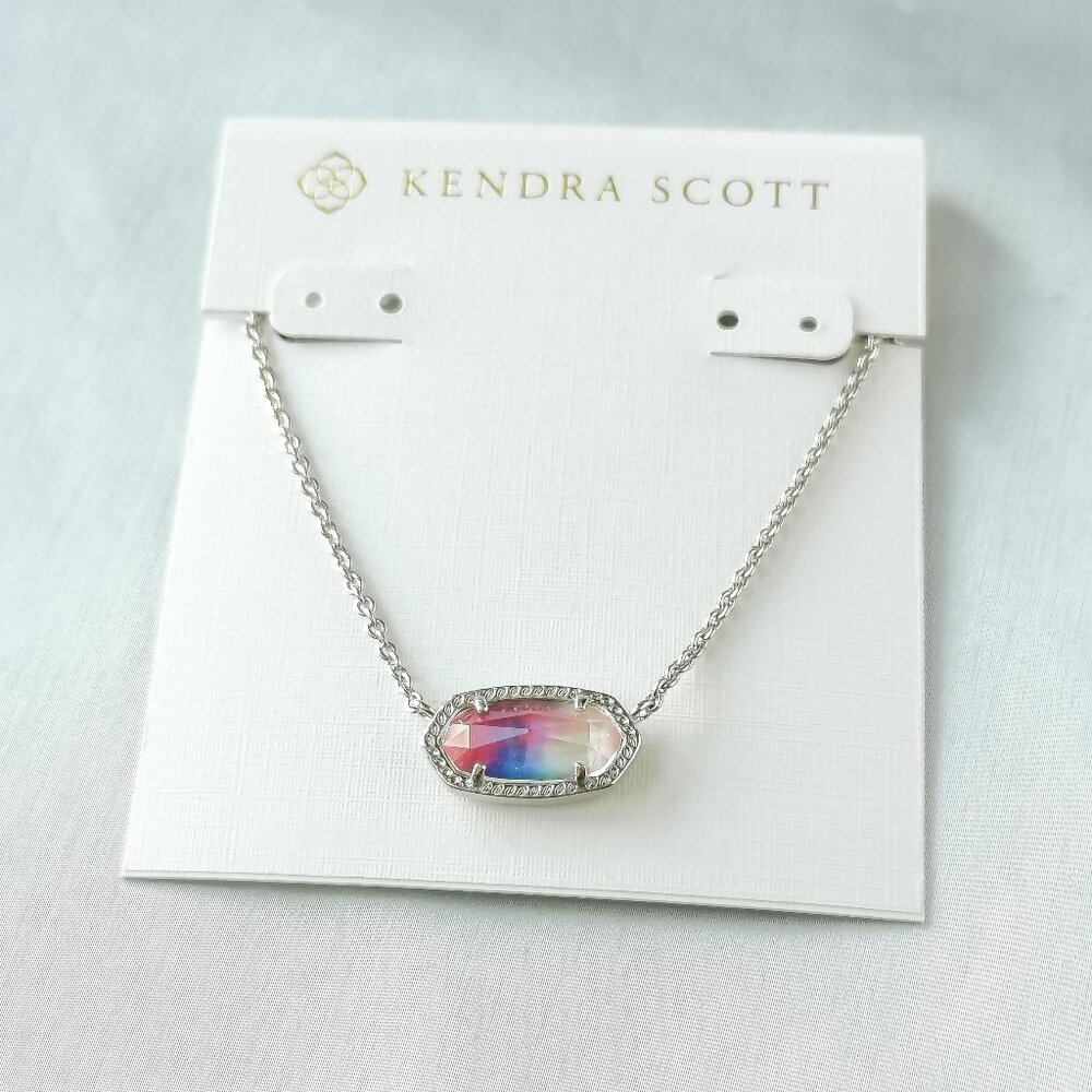 Kendra Scott Silver Red Necklace Modern Elegance